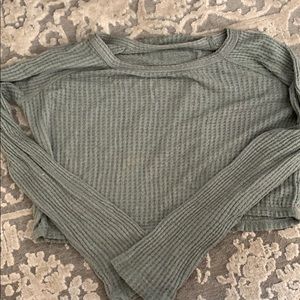 long sleeve waffle tee